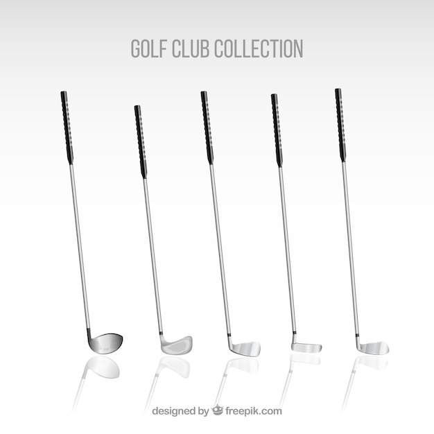Pack of realistic golf clubs