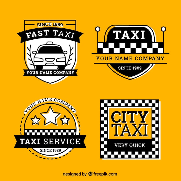 Pack of taxi labels