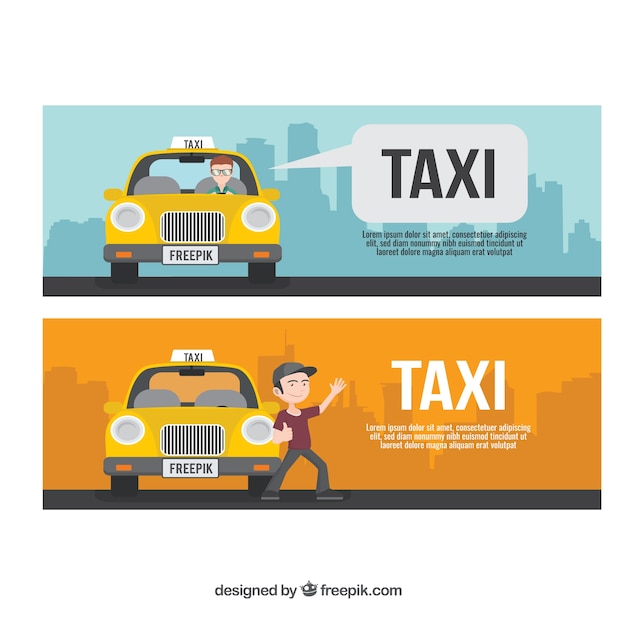 Pack of three taxi banners