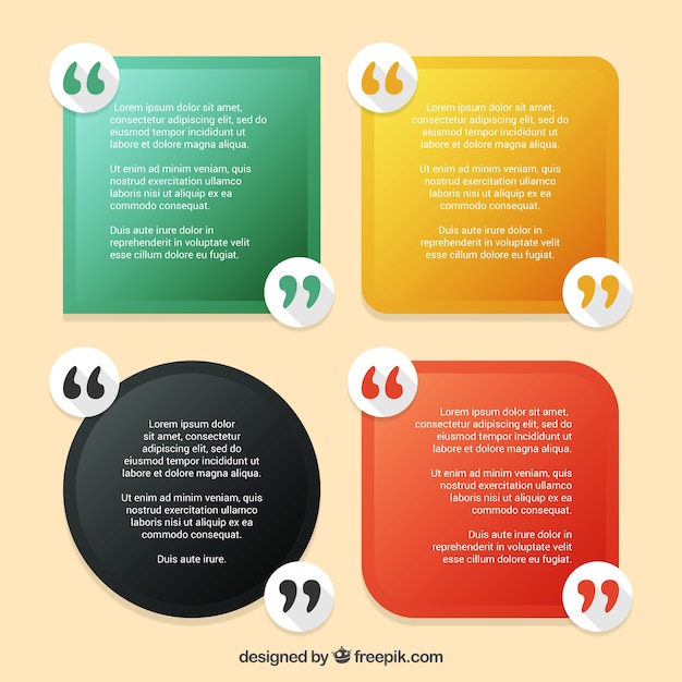 Download Pack of quotes template Vector | Free Download