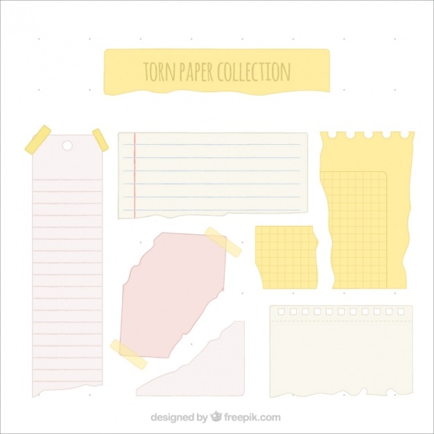 Free Vector | Pack of torn paper pieces