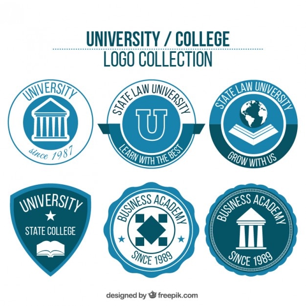 Download Pack of university logos Vector | Free Download