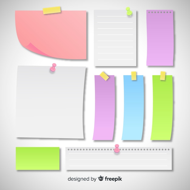 different sticky notes