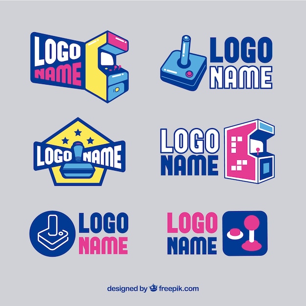 Download Free Download This Free Vector Pack Of Video Game Logos Use our free logo maker to create a logo and build your brand. Put your logo on business cards, promotional products, or your website for brand visibility.