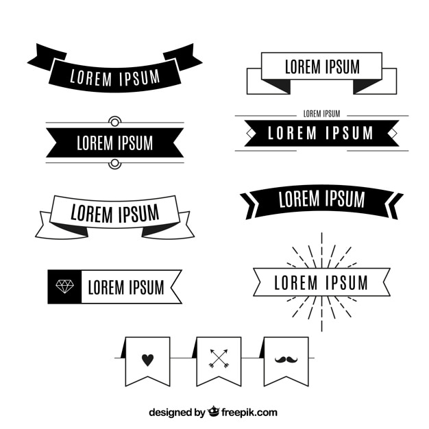 Download Free Download This Free Vector Pack Of Vintage Black And White Ribbons Use our free logo maker to create a logo and build your brand. Put your logo on business cards, promotional products, or your website for brand visibility.