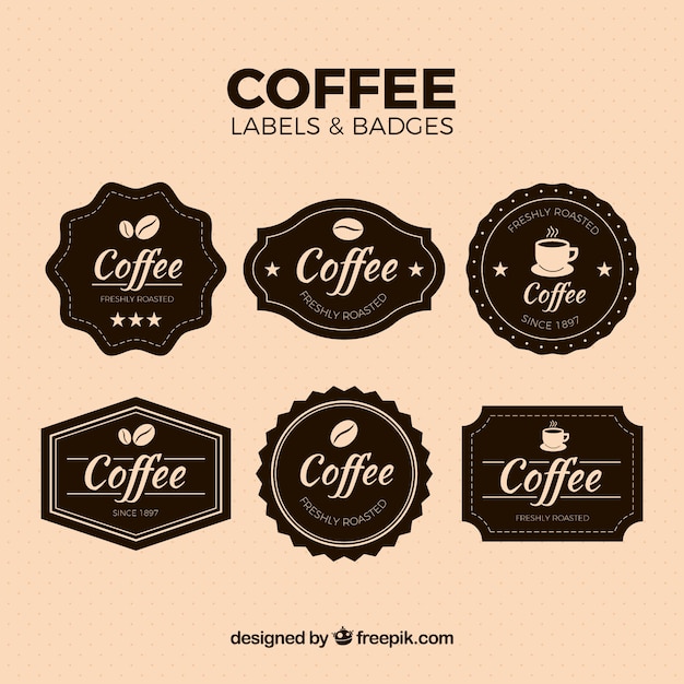 Download Free Download Free Pack Of Vintage Coffee Stickers Vector Freepik Use our free logo maker to create a logo and build your brand. Put your logo on business cards, promotional products, or your website for brand visibility.
