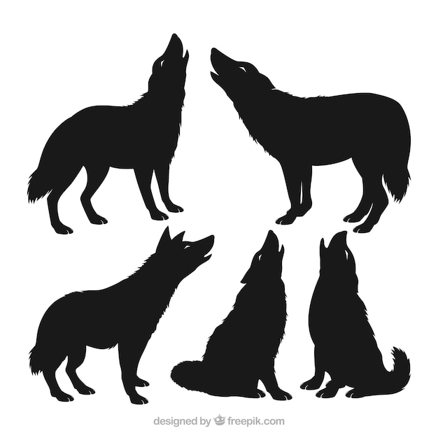 Download Free Pack Of Wolf Silhouettes Free Vector Use our free logo maker to create a logo and build your brand. Put your logo on business cards, promotional products, or your website for brand visibility.