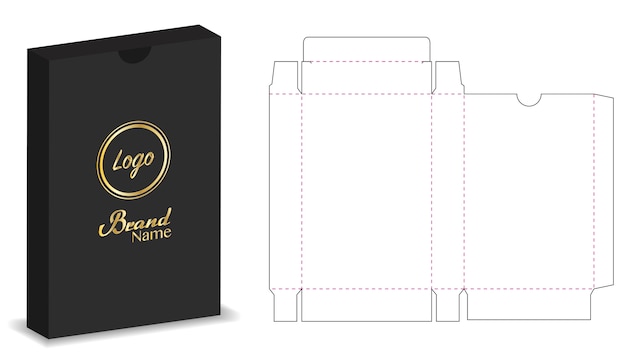 Download Package box die cut with 3d mock up Vector | Premium Download