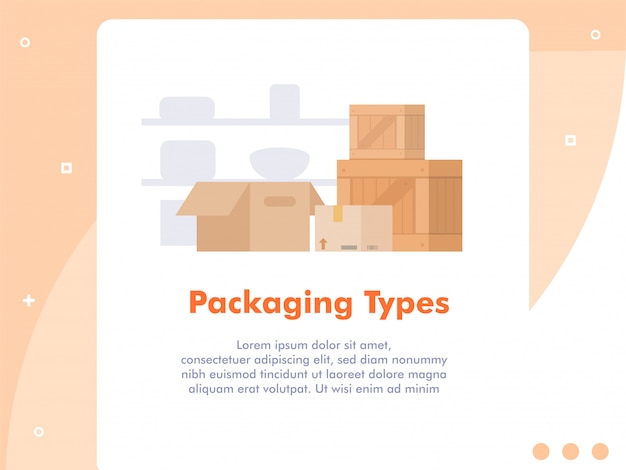 Premium Vector | Packaging box types concept illustration flat style