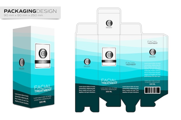 Download Packaging design template box layout for cosmetic product ...