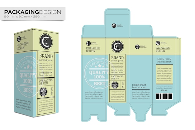 Download Premium Vector | Packaging design template box layout for ...