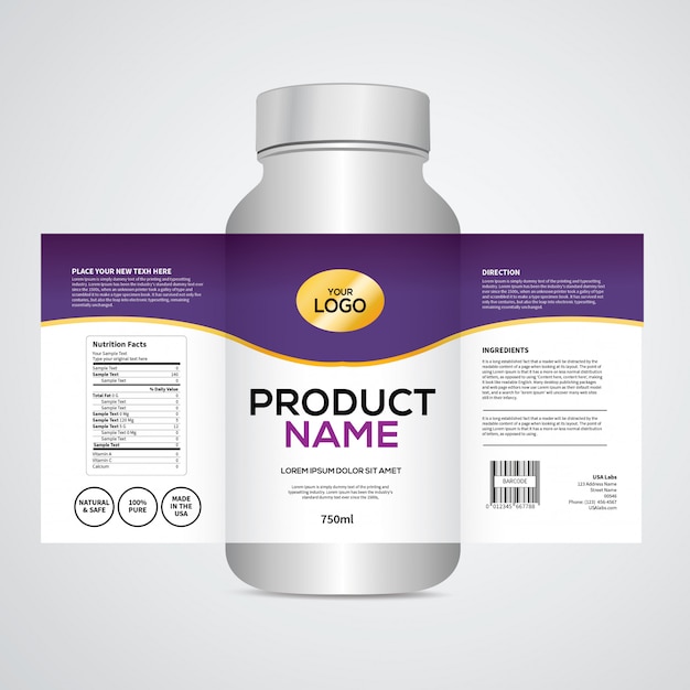 Premium Vector Packaging and label design template