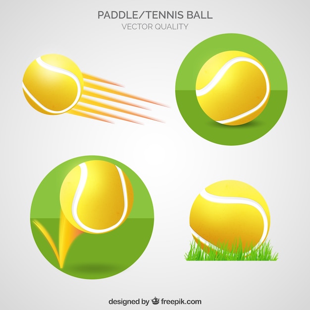 Paddle and tennis ball