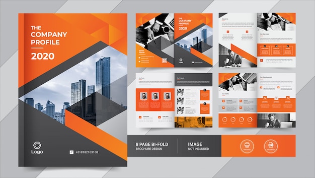 Pages business brochure design Premium Vector