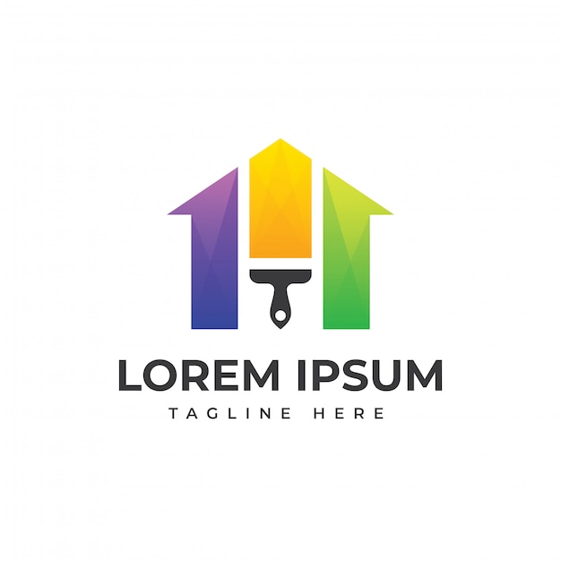 Download Free Paint House Modern Logo Template Premium Vector Use our free logo maker to create a logo and build your brand. Put your logo on business cards, promotional products, or your website for brand visibility.
