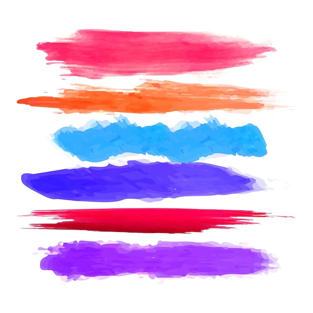 Free Vector | Paint strokes in different colors