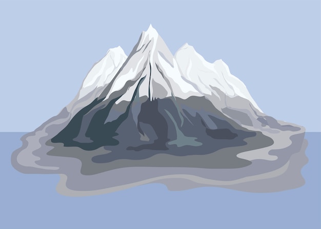 Painted mountain view landscape
illustration