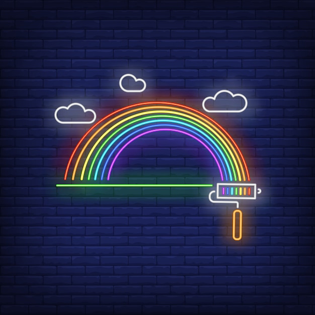 Download Free Painted Rainbow Neon Sign Free Vector Use our free logo maker to create a logo and build your brand. Put your logo on business cards, promotional products, or your website for brand visibility.