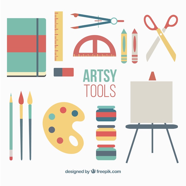 Download Free Painting Accessories In Flat Design Free Vector Use our free logo maker to create a logo and build your brand. Put your logo on business cards, promotional products, or your website for brand visibility.