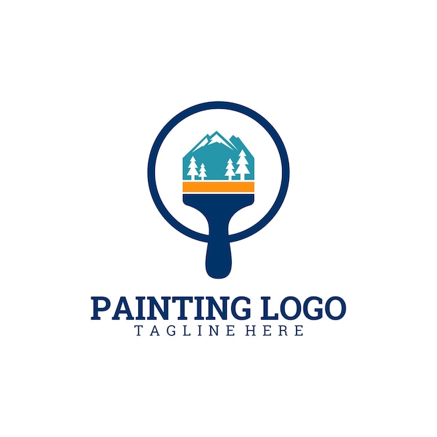 Painting logo | Premium Vector