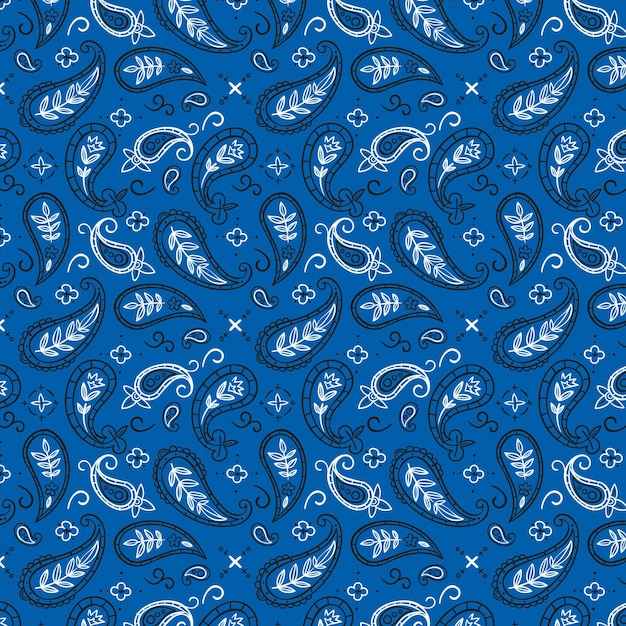 Premium Vector Paisley bandana pattern