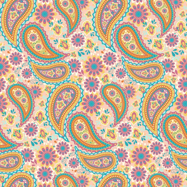 Premium Vector | Paisley bandana pattern