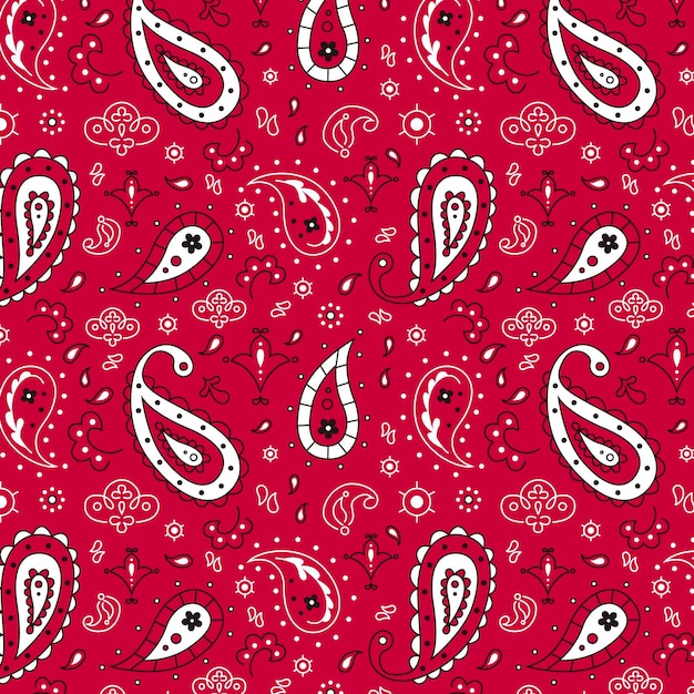 Free Vector | Paisley bandana pattern