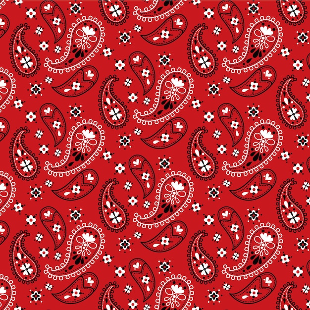 Free Vector Paisley bandana pattern