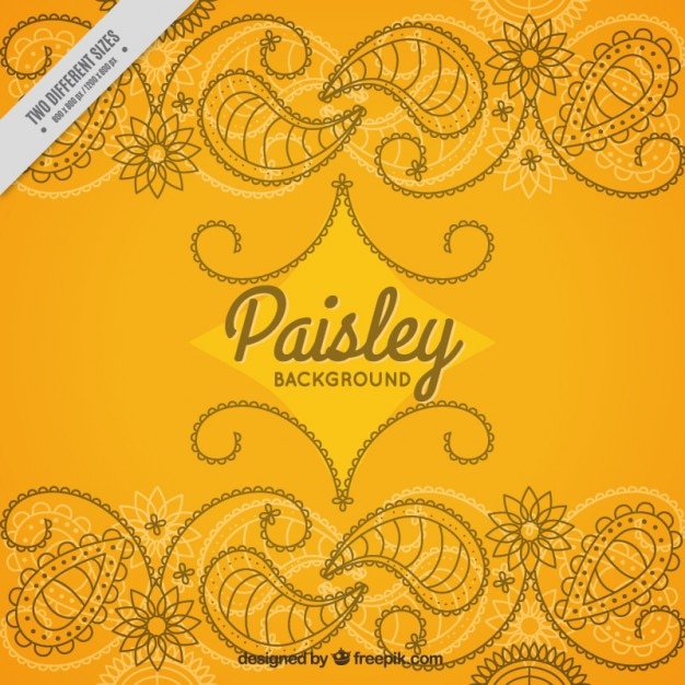 Paisley yellow background