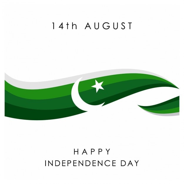 Free Vector Pakistan Independence Day Background With A Green Wave