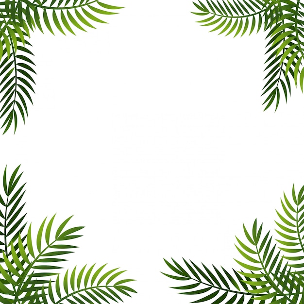 Premium Vector | Palm leaf background. summer frame with palm. offer banner
