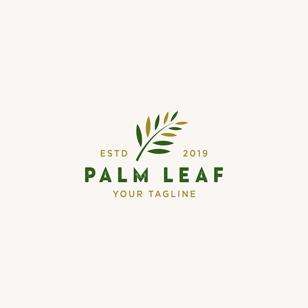 Premium Vector | Palm leaf logo