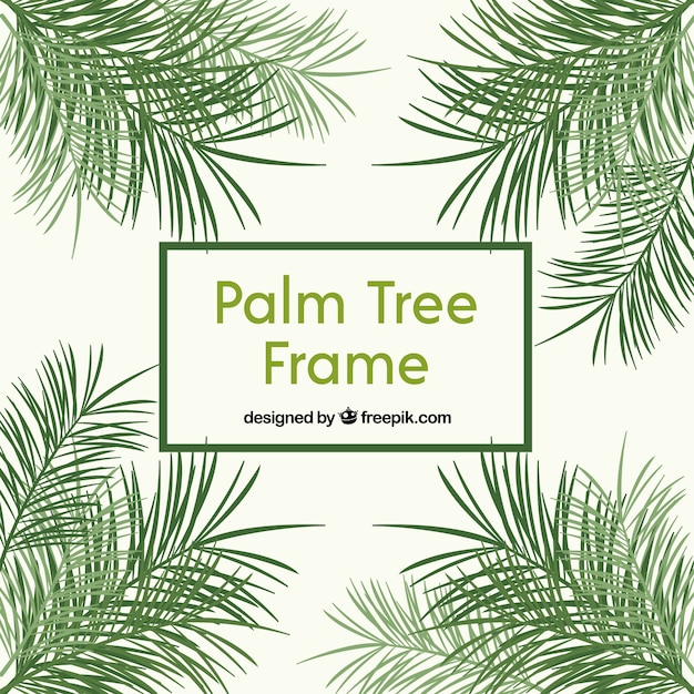 Free Vector | Palm leaves frame