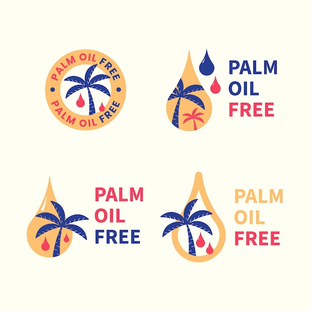 Premium Vector | Palm oil sign collection