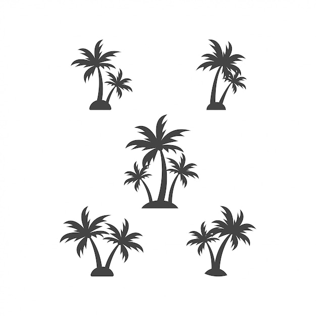 Download Premium Vector | Palm tree silhouette graphic design ...