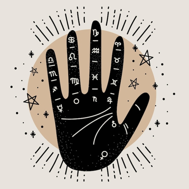 Free Vector | Palmistry read concept