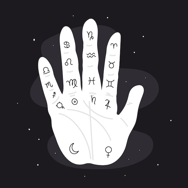 Free Vector | Palmistry reading design