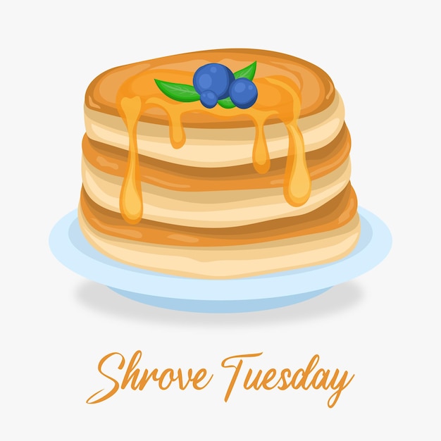 Premium Vector | Pancake day shrove tuesday vector illustration