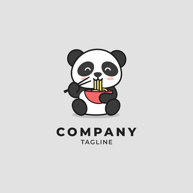 Download Free Panda Eating Noodles Cartoon Logo Premium Vector Use our free logo maker to create a logo and build your brand. Put your logo on business cards, promotional products, or your website for brand visibility.