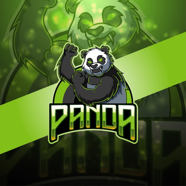 Premium Vector | Panda esport mascot logo