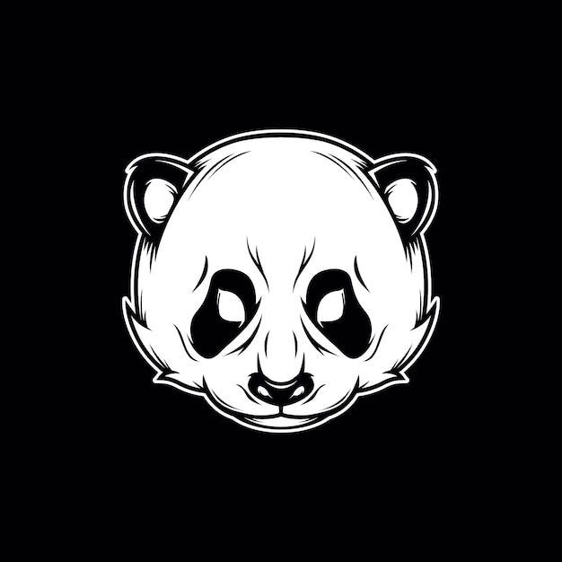 Panda head illustration | Premium Vector