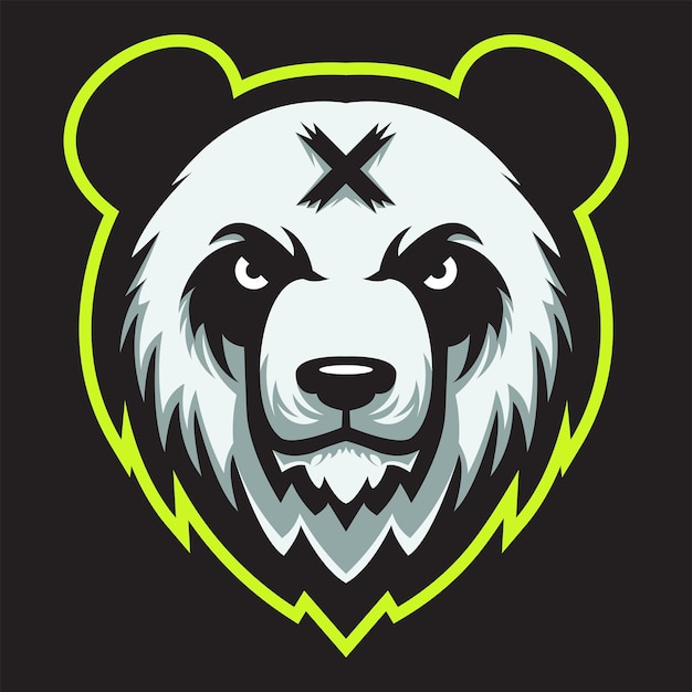 Premium Vector | Panda head illustration