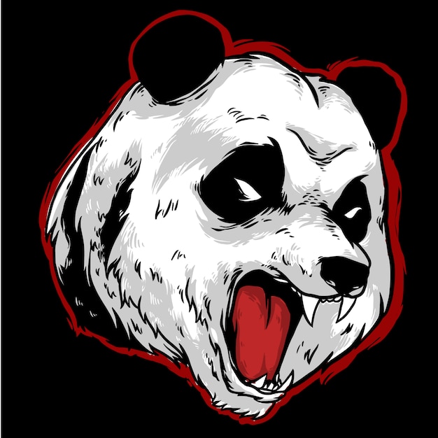 Premium Vector | Panda head logo mascot