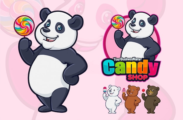 Premium Vector | Panda mascot design for business or logo.
