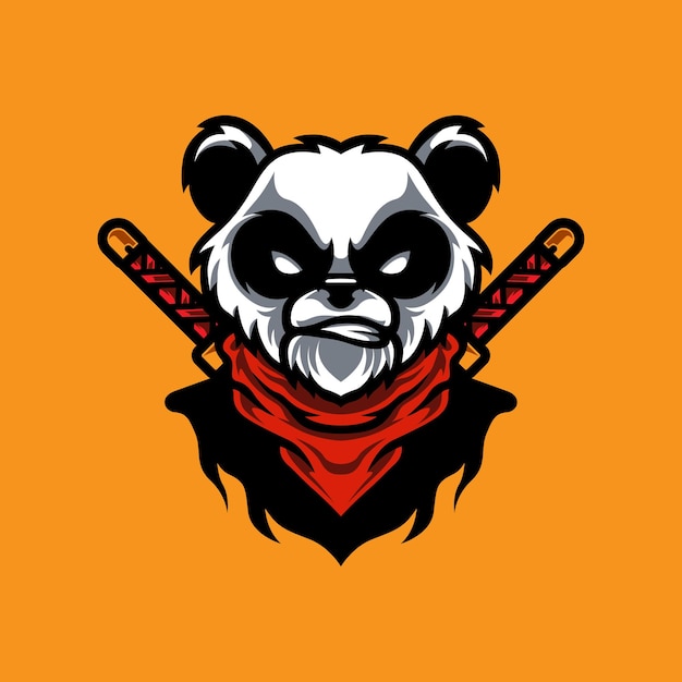 Premium Vector | Panda ninja e sport mascot logo