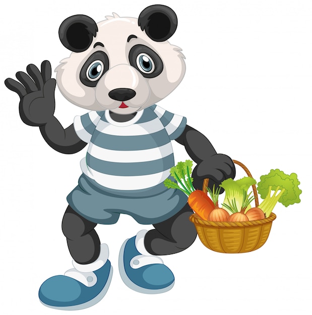 Download Free Download Free Panda With Vegetable Basket Vector Freepik Use our free logo maker to create a logo and build your brand. Put your logo on business cards, promotional products, or your website for brand visibility.