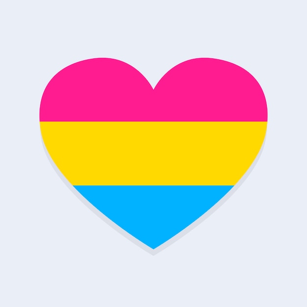 Free Vector Pansexual Flag In Heart Shape