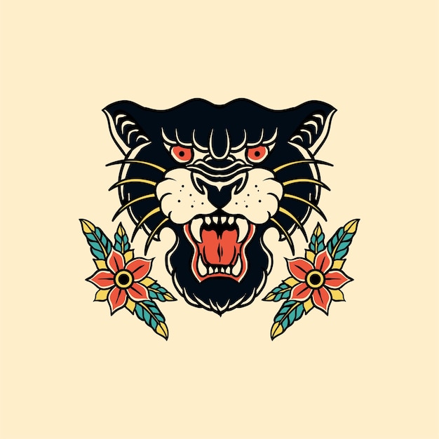 Premium Vector | Panther head illustration detailed and editable