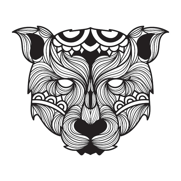 Premium Vector | Panther mandala vector illustration