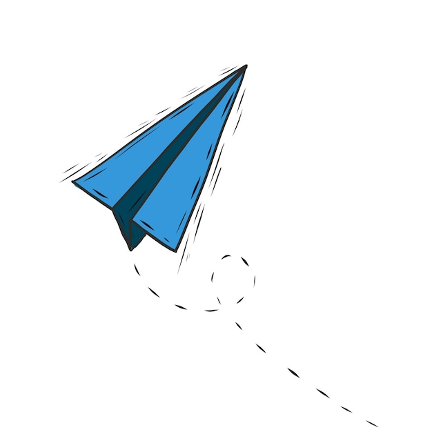 Paper airplane doodle